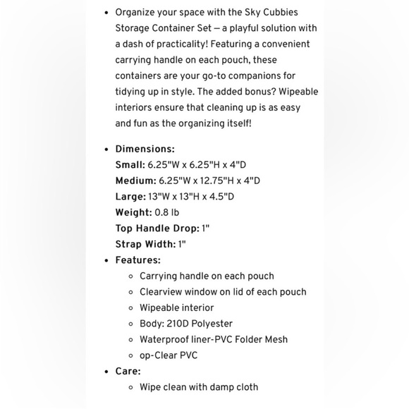 NWT Lug Sky Cubbies Storage Container Set in Evermore Flora 🍃 - Picture 10 of 10